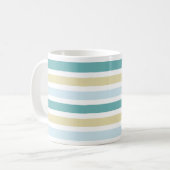 Mug Rayures de mer côtières colorées (Devant gauche)