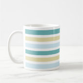 Mug Rayures de mer côtières colorées (Gauche)
