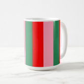 Mug Rayures de Noël contemporaines  (Devant droit)