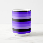 Mug Rayures de nuances de violet avec du noir  (Centre)