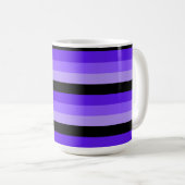 Mug Rayures de nuances de violet avec du noir  (Devant droit)