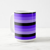 Mug Rayures de nuances de violet avec du noir  (Devant gauche)