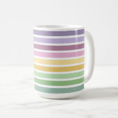 MUG RAYURES DE PÂQUES JAUNE VERT ROSE VIOLET (Devant droit)