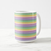 MUG RAYURES DE PÂQUES JAUNE VERT ROSE VIOLET (Devant droit)