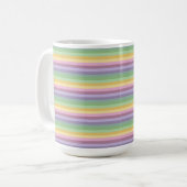 MUG RAYURES DE PÂQUES JAUNE VERT ROSE VIOLET (Devant gauche)