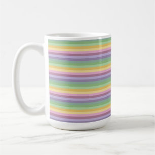 MUG RAYURES DE PÂQUES JAUNE VERT ROSE VIOLET