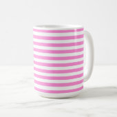 MUG RAYURES DE PÂQUES ROSE ET BLANC (Devant droit)