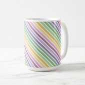 MUG RAYURES DE PÂQUES VIOLET ROSE VERT JAUNE (Devant droit)
