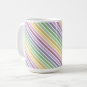MUG RAYURES DE PÂQUES VIOLET ROSE VERT JAUNE (Devant gauche)