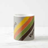 Mug Rayures de Sunset Clover avec nom (Centre)