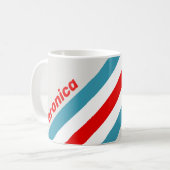 Mug Rayures de Thunderbird avec Nom (Devant gauche)