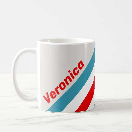 Mug Rayures de Thunderbird avec Nom (Gauche)