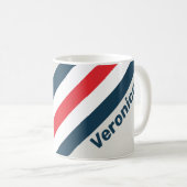 Mug Rayures de Warbird avec nom (Devant droit)