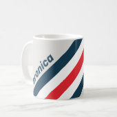 Mug Rayures de Warbird avec nom (Devant gauche)