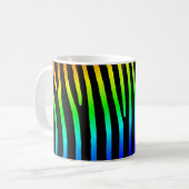 Mug Rayures de zèbre arc-en-ciel (Devant gauche)
