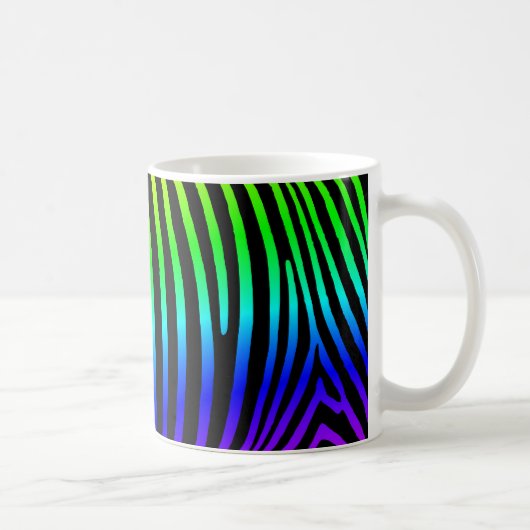 Mug Rayures de zèbre arc-en-ciel (Droite)