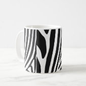 Mug Rayures de zèbre noir et blanc (Devant gauche)