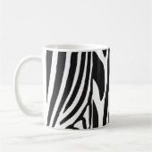 Mug Rayures de zèbre noir et blanc (Gauche)
