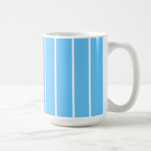 Mug Rayures d'été bleu ciel et blanc