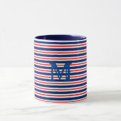 Mug Rayures d'été Monogramme Océan (Centre)