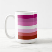 Mug Rayures du drapeau de fierté lesbienne (Gauche)