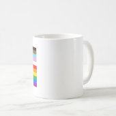 Mug Rayures du drapeau de progrès LGBTQ+ (Devant droit)