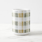 Mug Rayures écossaises vert jaune blanc (Centre)