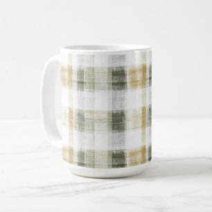 Mug Rayures écossaises vert jaune blanc