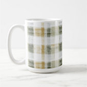 Mug Rayures écossaises vert jaune blanc (Gauche)