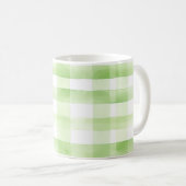 Mug Rayures écossaises vert pomme (Devant droit)