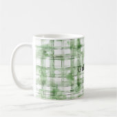 Mug Rayures écossaises vertes blanches (Gauche)