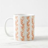 Mug Rayures en noeud de crème de pêche (Gauche)