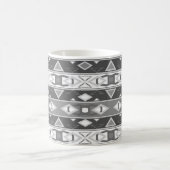 Mug Rayures et formes géométriques gris blanc (Centre)