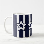 Mug Rayures étoile blanche bleu marine (Gauche)