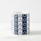 Mug Rayures géométriques bleues et blanches (Centre)