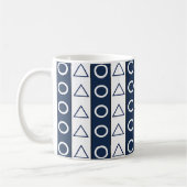 Mug Rayures géométriques bleues et blanches (Gauche)