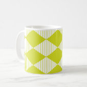 Mug Rayures géométriques de diamant vert (Devant gauche)