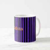 Mug Rayures gothiques violettes et noires (Devant droit)