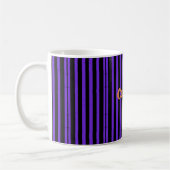 Mug Rayures gothiques violettes et noires (Gauche)