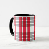 Mug Rayures grises rouges (Devant gauche)