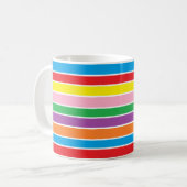 Mug Rayures horizontales arc-en-ciel (Devant gauche)