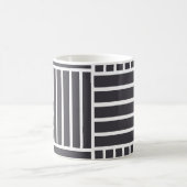 Mug Rayures horizontales et verticales grises et blanc (Centre)