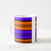 Mug Rayures horizontales oranges et pourpres (Devant gauche)