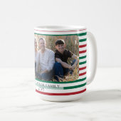 Mug Rayures horizontales rouges et vertes Photo classi (Devant droit)