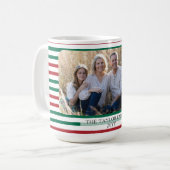 Mug Rayures horizontales rouges et vertes Photo classi (Devant gauche)