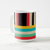 Mug Rayures Horizontales Verticales Multicolores (Devant gauche)