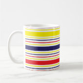Mug Rayures Jaune Bleu Rouge (Gauche)