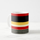 Mug Rayures jaunes, noires et rouges (Devant gauche)