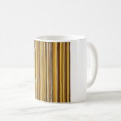 Mug Rayures jaunes, ocre, marron (Devant droit)