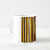 Mug Rayures jaunes, ocre, marron (Devant gauche)